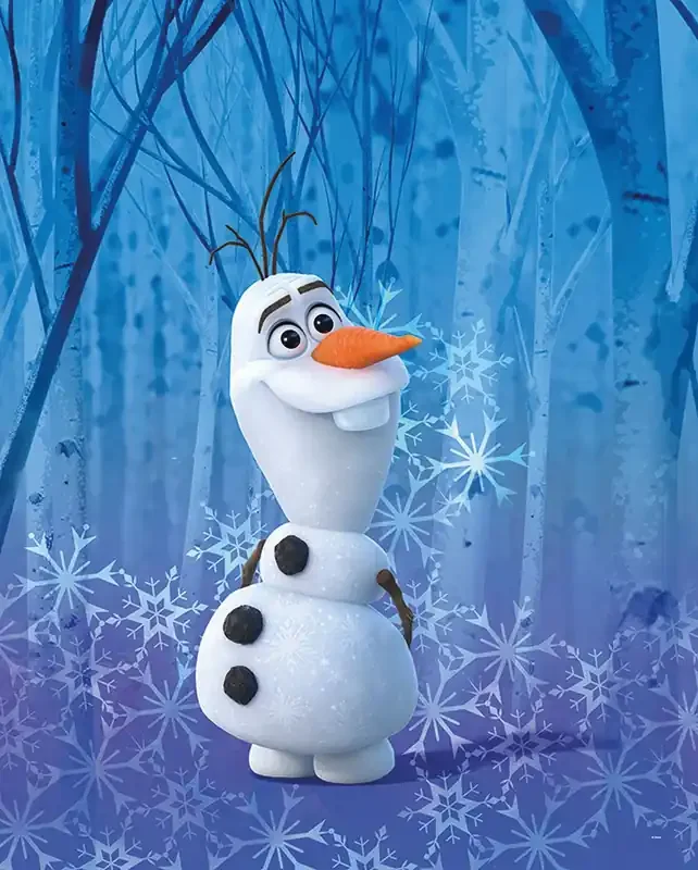póster decorativo Frozen Olaf azul de Disney – 610147