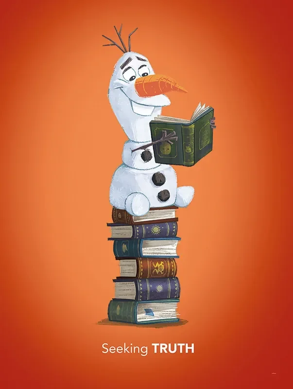 póster decorativo Frozen Olaf naranja de Disney – 610149