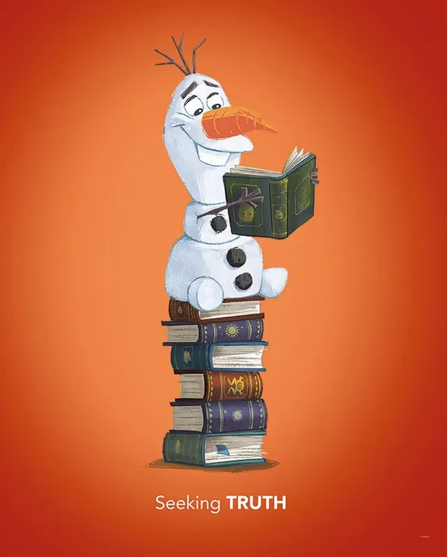 póster decorativo Frozen Olaf naranja de Disney – 610150