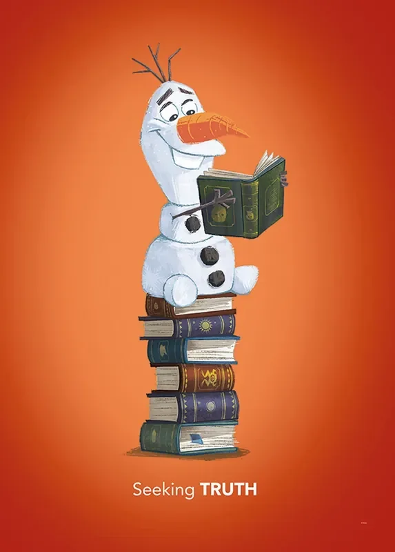 póster decorativo Frozen Olaf naranja de Disney – 610151