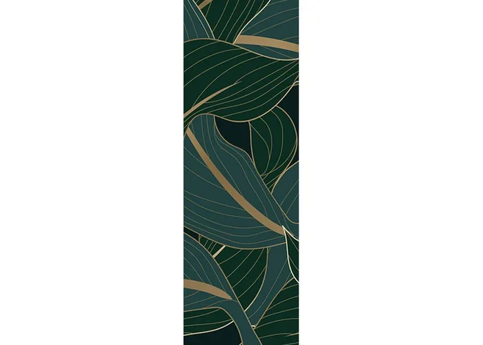 póster decorativo hojas verde oscuro, azul petroleo y oro de Sanders & Sanders – 601074