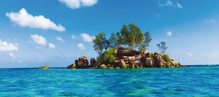 póster decorativo isla azul de Sanders & Sanders – 600924