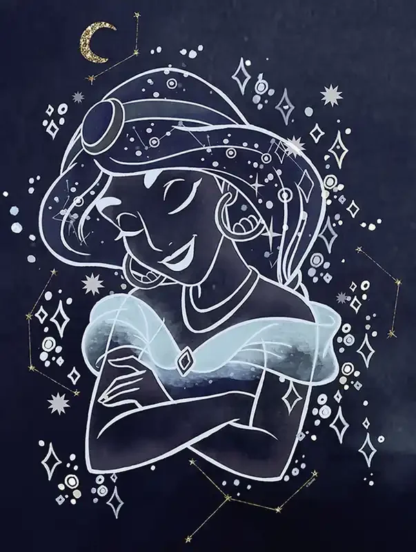póster decorativo jazmín aladino azul oscuro de Disney – 611710