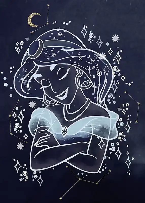 póster decorativo jazmín aladino azul oscuro de Disney – 611712