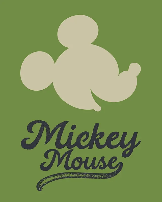 póster decorativo Mickey Mouse verde de Disney – 610117