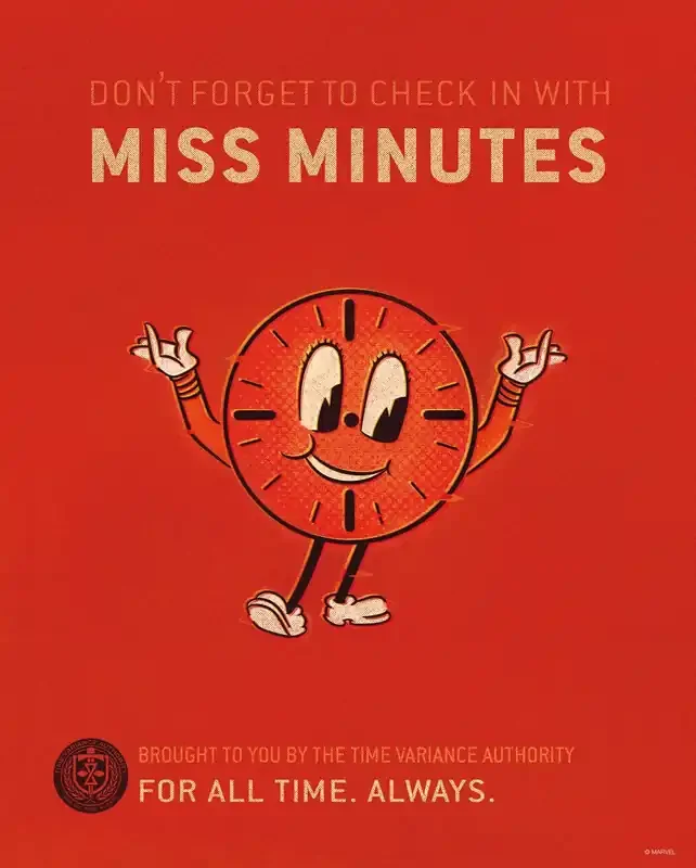 póster decorativo Miss Minutes rojo de Komar – 612853
