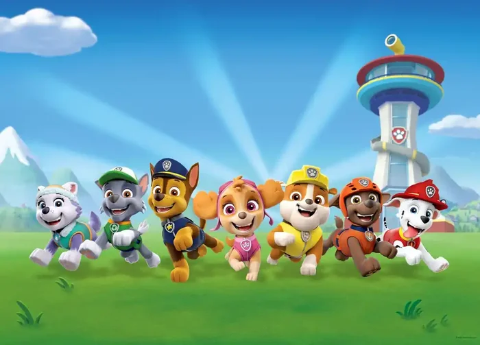 póster decorativo PAW Patrol azul y verde de Sanders & Sanders – 600674