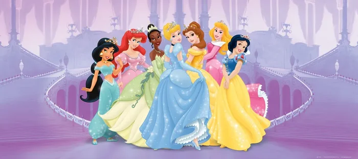 póster decorativo Princesas morado de Disney – 600866
