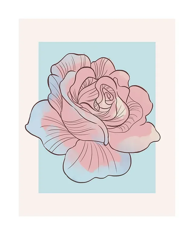 póster decorativo rosa rosa y azul de Komar – 610102