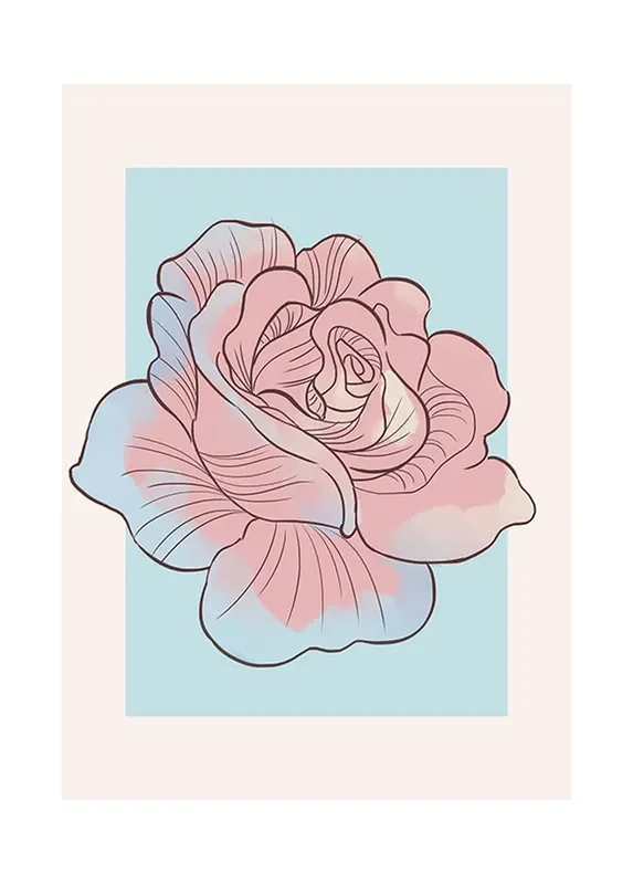 póster decorativo rosa rosa y azul de Komar – 610103