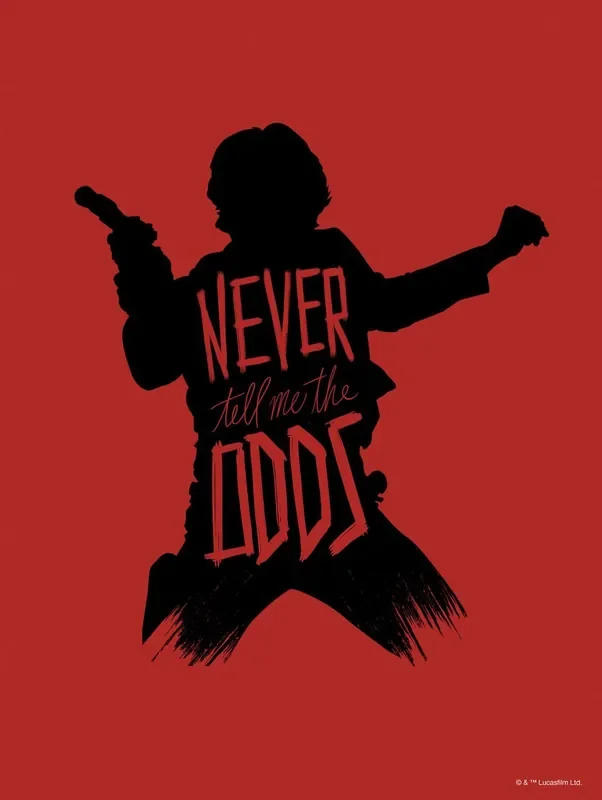 póster decorativo Star Wars Han Solo quotes rojo y negro de Disney – 612168