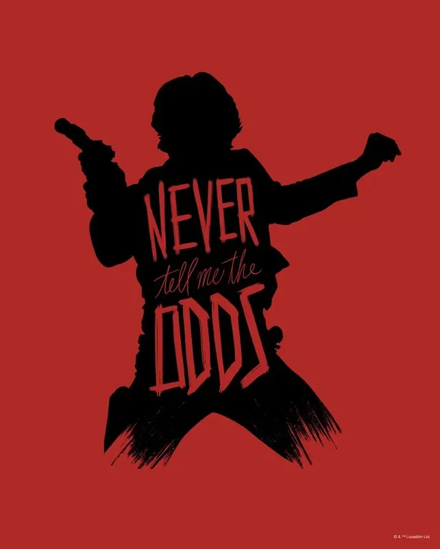 póster decorativo Star Wars Han Solo quotes rojo y negro de Disney – 612169