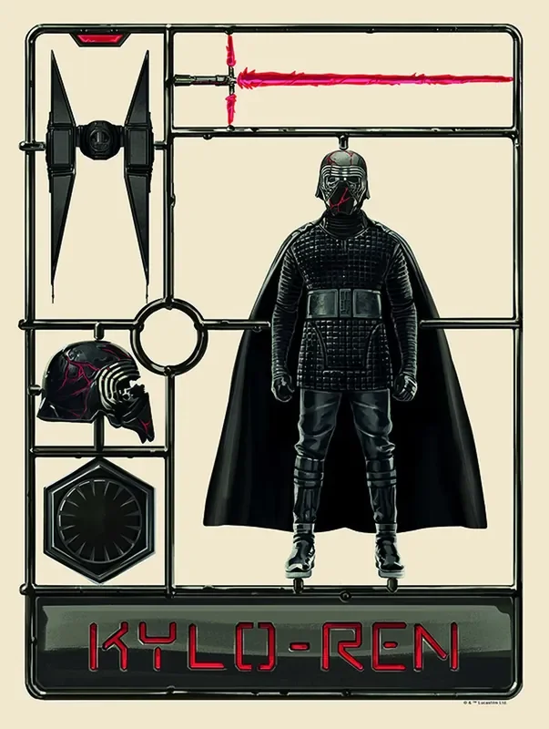 póster decorativo Star Wars Kylo beige y negro de Disney – 611687