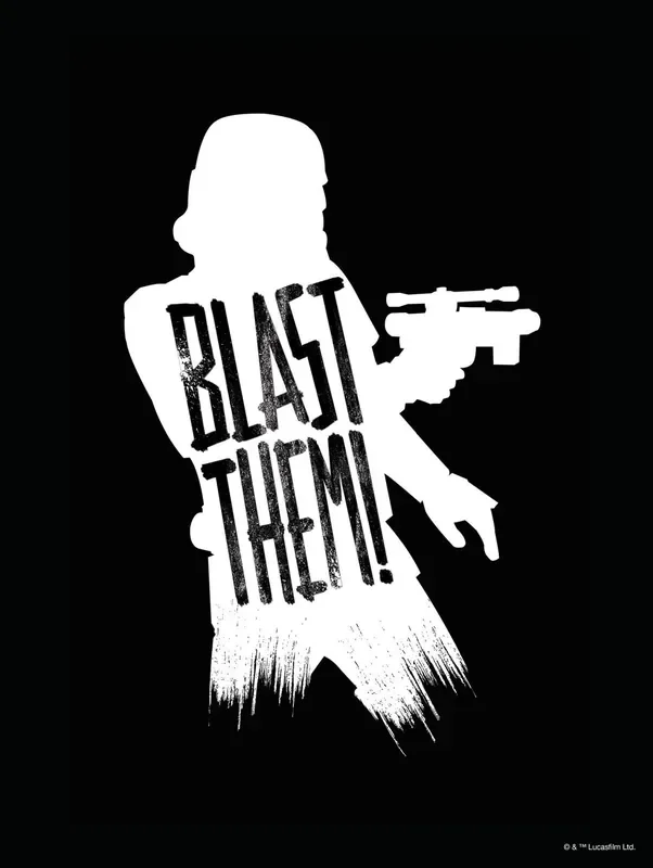 póster decorativo Star Wars Stormtrooper quotes blanco y negro de Disney – 612165