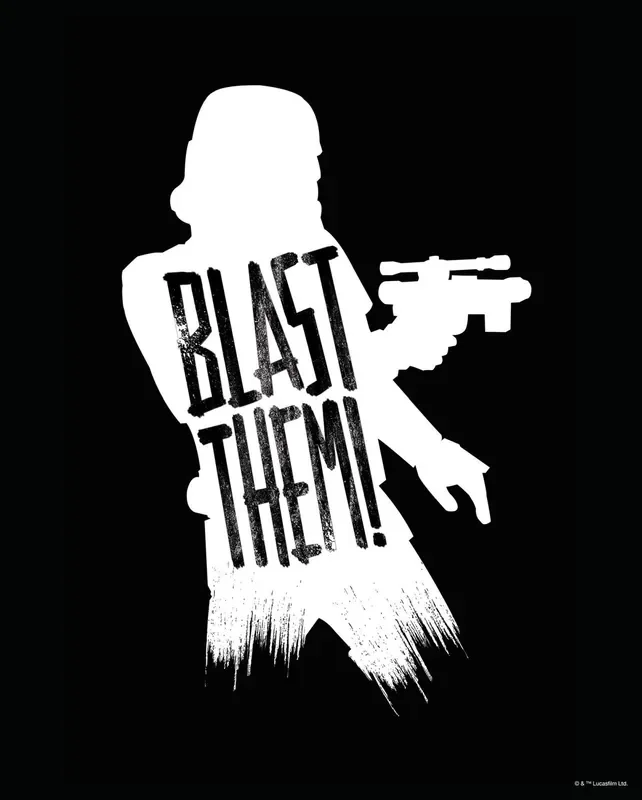 póster decorativo Star Wars Stormtrooper quotes blanco y negro de Disney – 612166