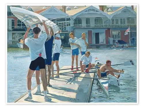 Preparation for rowing de Timothy Easton Bridgeman Images