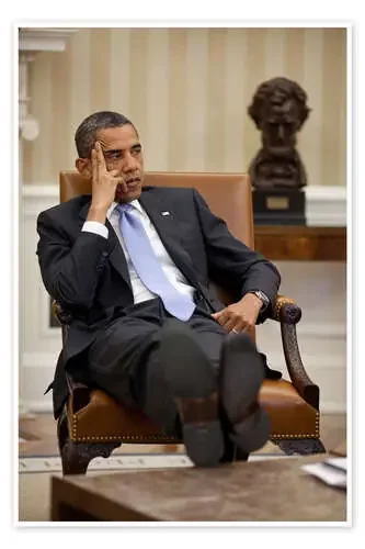President Barack Obama in the Oval Office Everett Collection