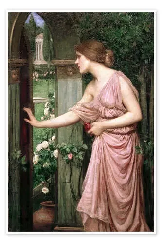 Psique abre la puerta del jardín de Cupido de John William Waterhouse akg-images