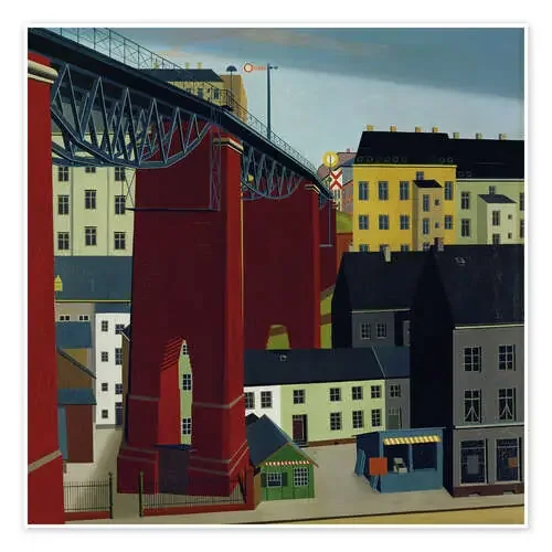 Puente sobre la Schwarzbachstraße en Wuppertal de Carl Grossberg akg-images