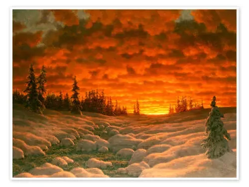puesta de sol de invierno de Ivan Fedorovich Choultsé Master Collection