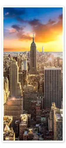 Puesta de sol sobre Manhattan, Nueva York de Jan Christopher Becke