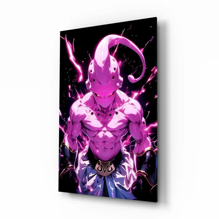 Pure Evil Kid Buu Glass Wall Art Designer Collection – 28.5 » X 18 «