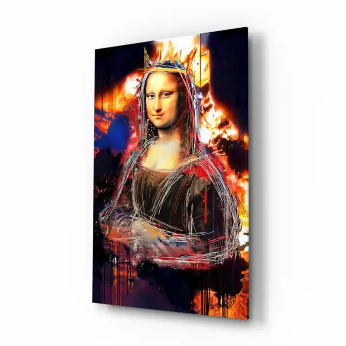 Queen Mona Lisa Glass Wall Art – 28.5 » x 18 «