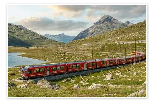 Railway at Bernina Pass Switzerland de Olaf Protze
