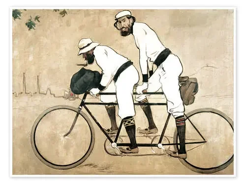 Ramon Casas y Pere Romeu en un tándem de Ramon Casas i Carbó Master Collection