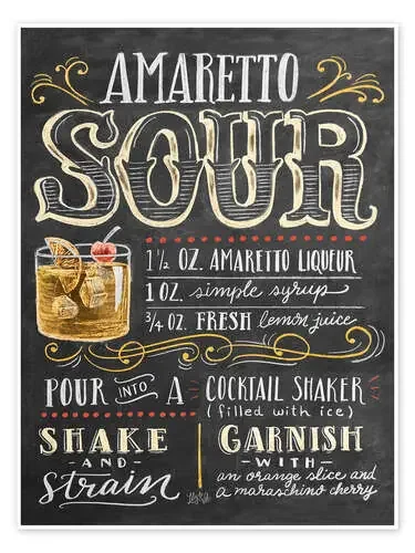 Receta de Amaretto Sour (inglés) de Lily & Val MGL Licensing