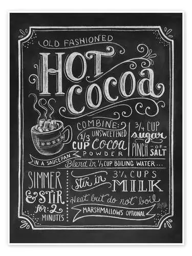 Receta de chocolate caliente (inglés) de Lily & Val MGL Licensing