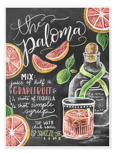 Receta de cocktail Paloma (inglés) de Lily & Val MGL Licensing