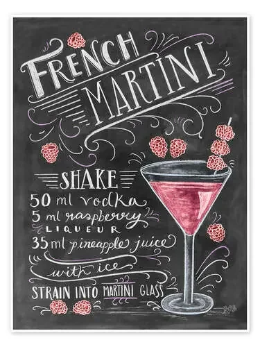 Receta de French Martini (inglés) de Lily & Val MGL Licensing