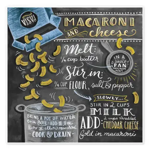 Receta de macarrones con queso (inglés) de Lily & Val MGL Licensing