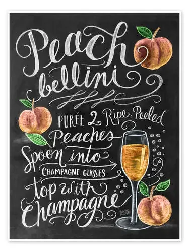 Receta de Peach Bellini (inglés) de Lily & Val MGL Licensing