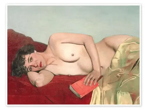Reclining Nude with Book de Félix Édouard Vallotton akg-images