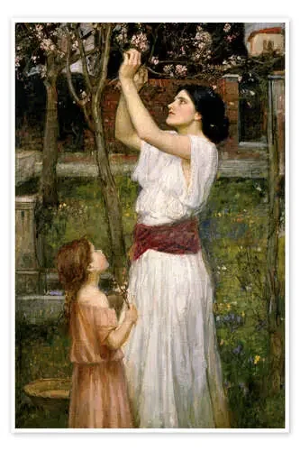 Recogiendo flores del almendro de John William Waterhouse Master Collection