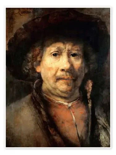 Rembrandt, the small self-portrait de Rembrandt van Rijn Master Collection