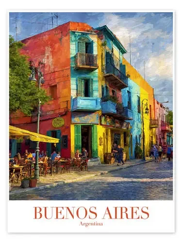 Retro Buenos Aires, Argentina, Travel Art de TAlex