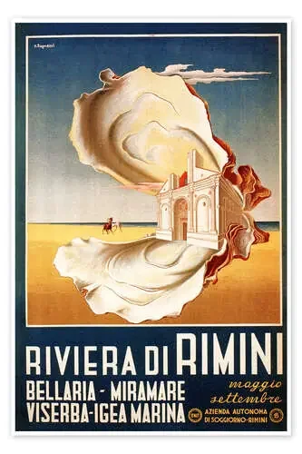 Riviera di Rimini, Italia de Vintage Travel Collection