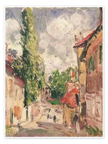 Road in a Village de Alfred Sisley Bridgeman Images