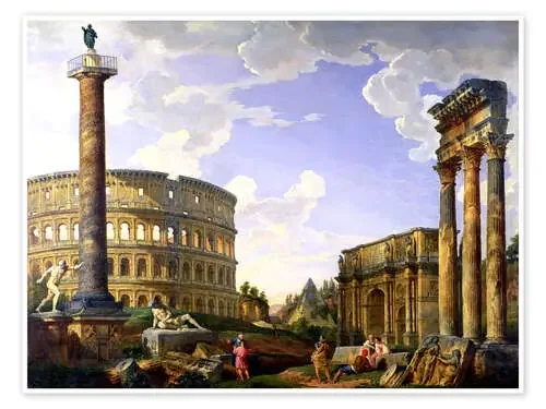 Roman Capriccio Showing the Colosseum de Giovanni Paolo Pannini Bridgeman Images