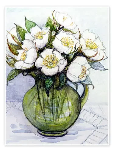 Rosas navideñas, 1984 de Gillian Lawson Bridgeman Images