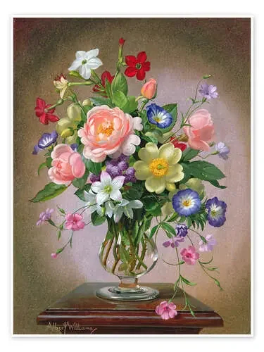 Roses, Peonies and Freesias de Albert Williams Bridgeman Images