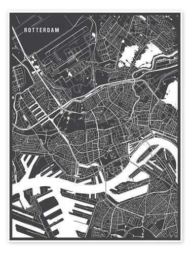 Rotterdam Netherlands Map de Main Street Maps