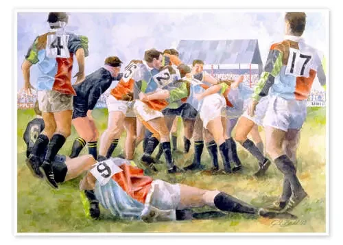 Rugby Match Harlequins v Wasps, 1992 de Gareth Lloyd Ball Bridgeman Images