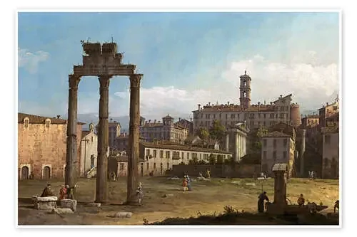 Ruinas del foro en roma de Bernardo Bellotto (Canaletto) Master Collection