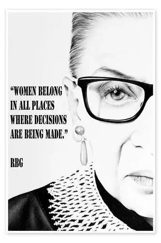 Ruth Bader Ginsburg, Women Quote de Ileana Hunter