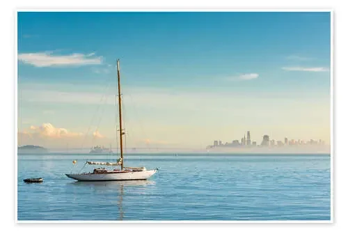 Sailboat in front of San Francisco, California, USA de Markus Kapferer