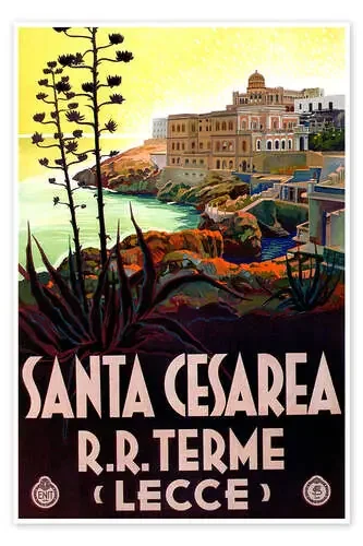 Santa Cesarea Terme, Apulia, Italy de Vintage Travel Collection